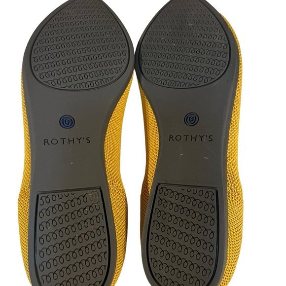 Rothys Point Sunflower Ballet Flats Sise 6.5 Pointed Toe Shoes Vegan - Picture 5 of 7